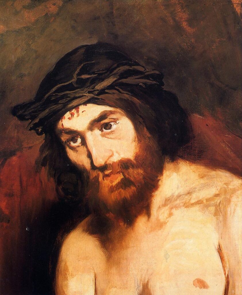 The head of Christ (1864) – Edouard Manet Tablo