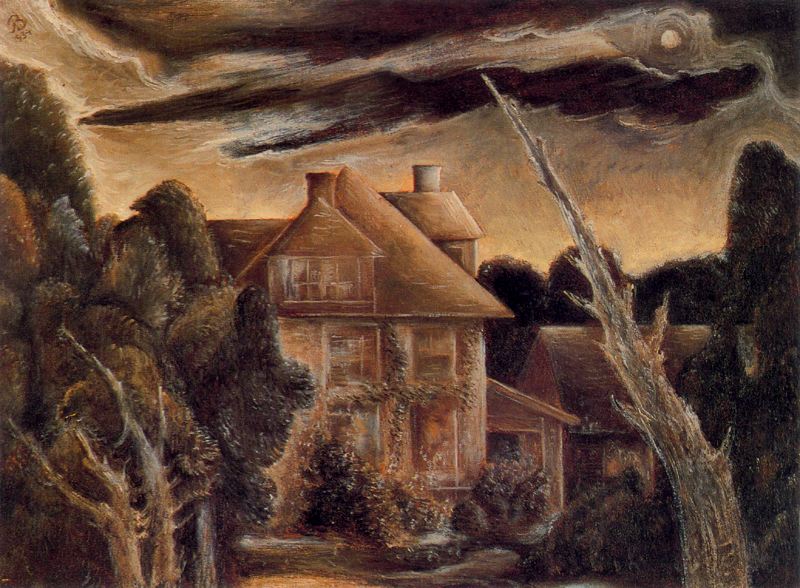 The house next door (1934) - Albert Bloch Tablo