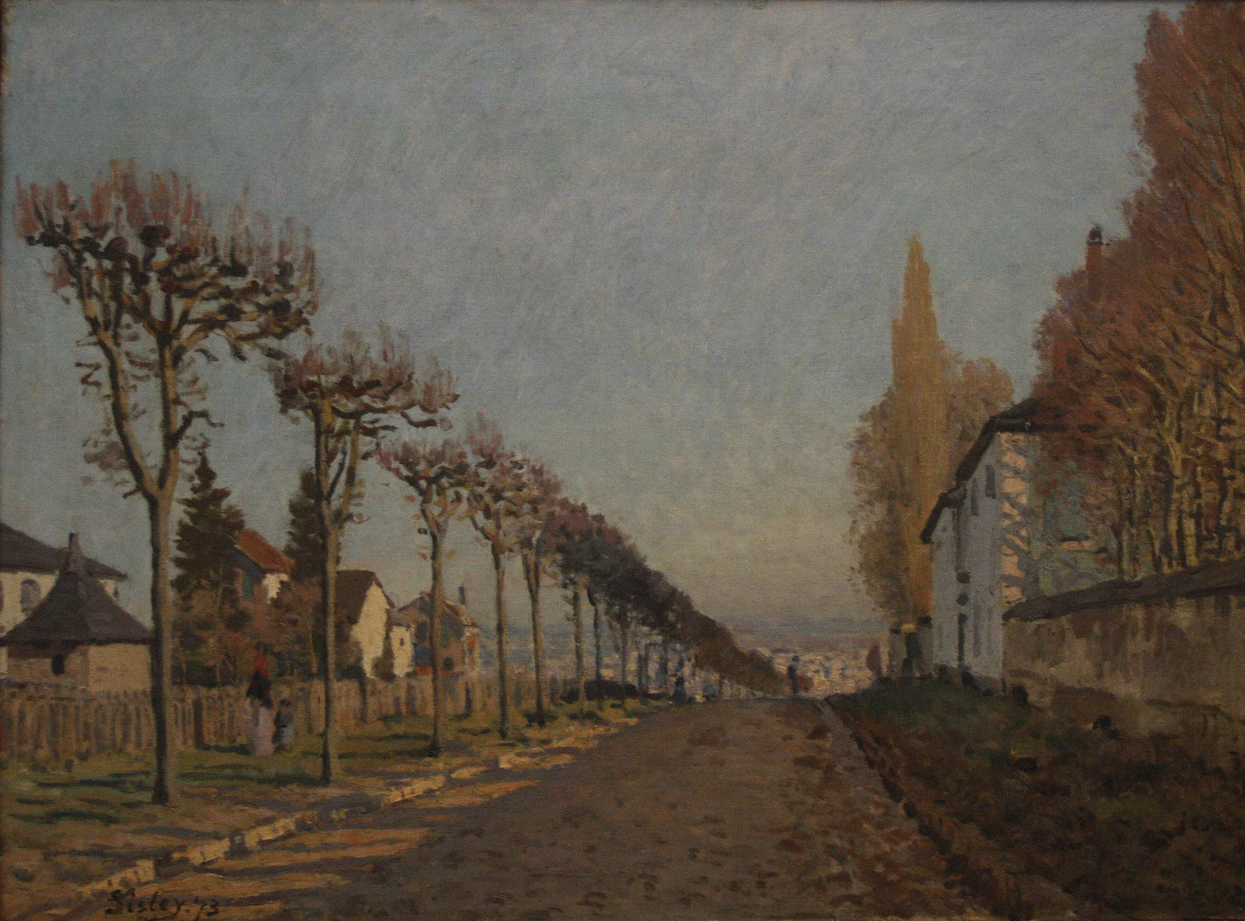 The lane of the Machine (1873) - Alfred Sisley Tablo