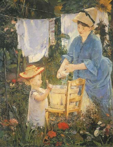 The laundry (1875) - Edouard Manet Tablo