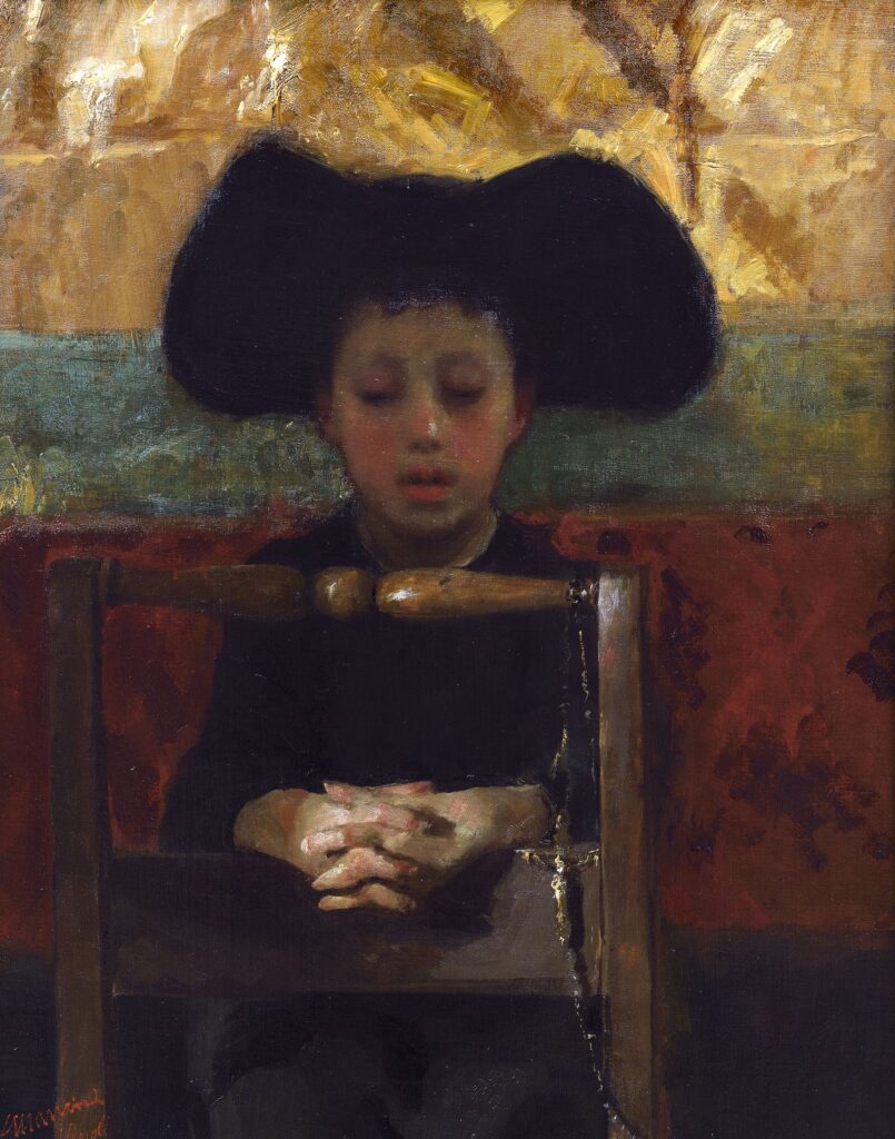 The little seminarian (1872) - Antonio Mancini Tablo