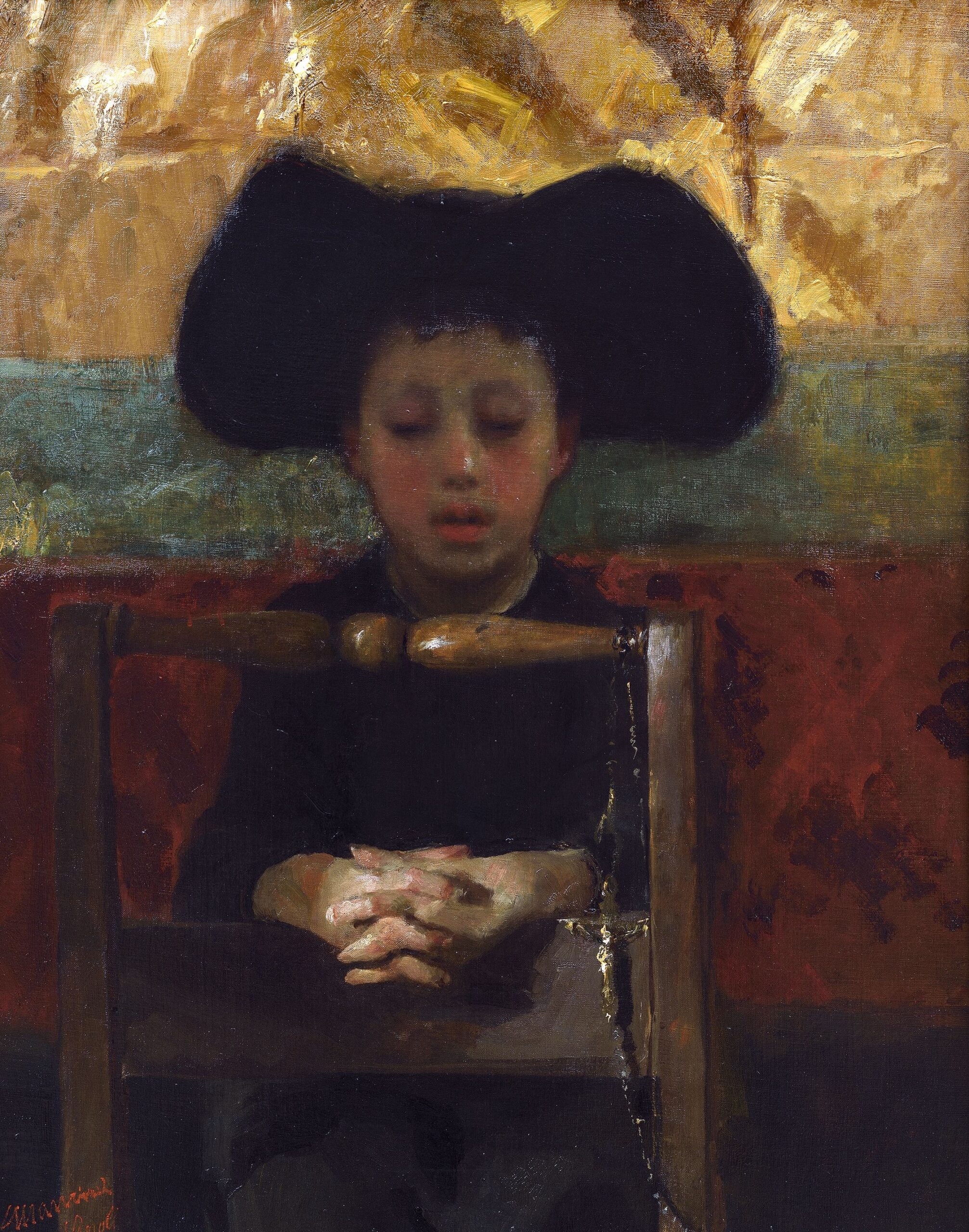 The little seminarian (1872) - Antonio Mancini Tablo