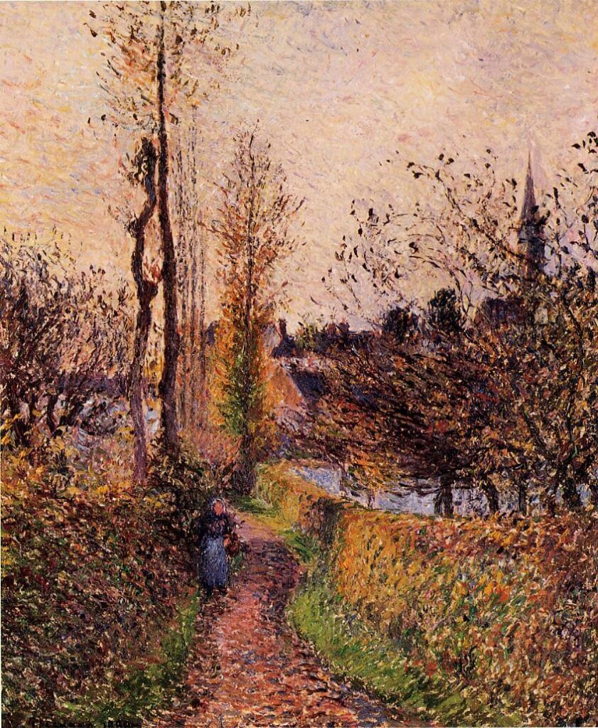 The path of Basincourt (1884) - Camille Pissarro Tablo