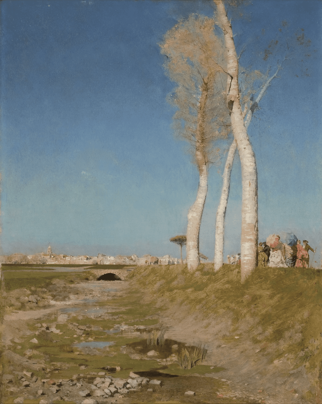 The poplars (1870) - Giuseppe De Nittis Tablo