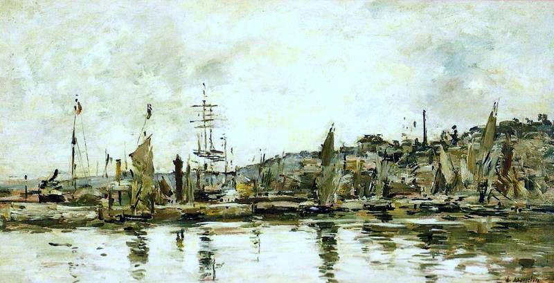 The port of Bordeaux (1876) - Eugène Boudin Tablo