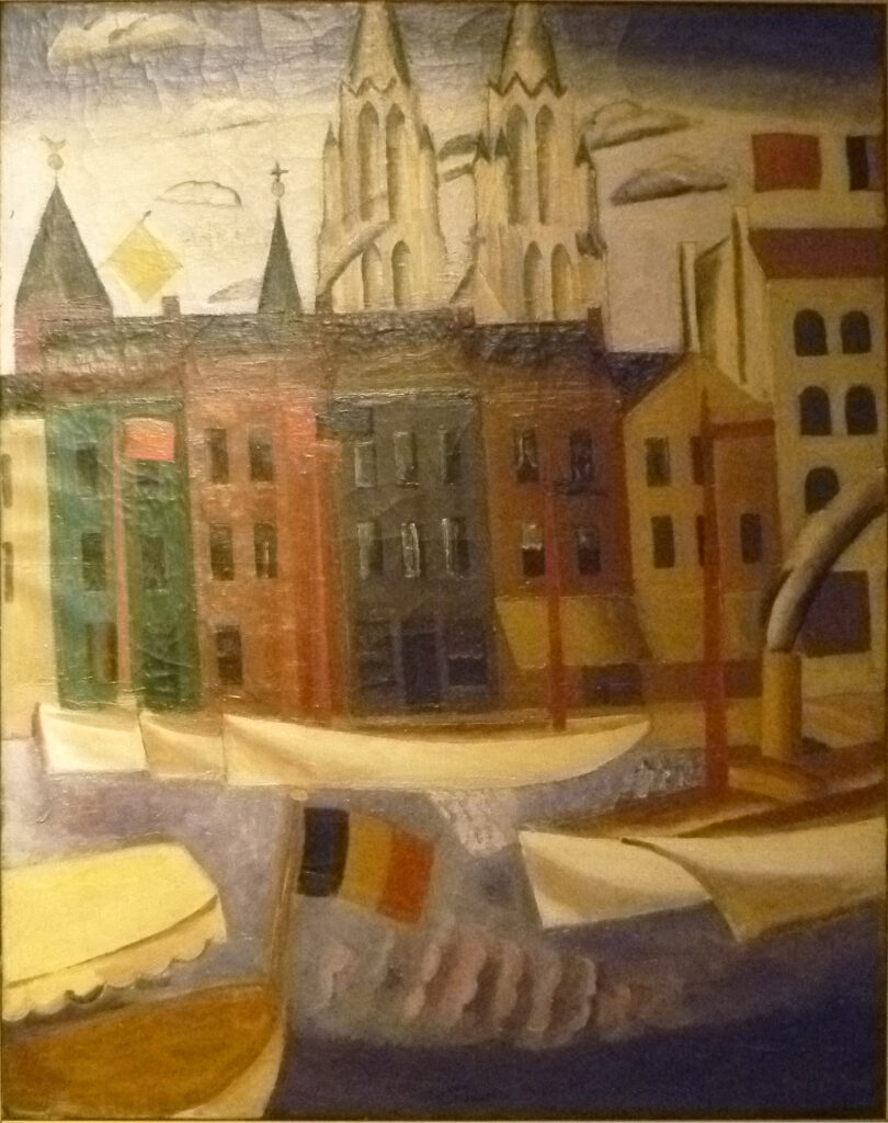 The port of Ostend (1925) - Gustave De Smet Tablo