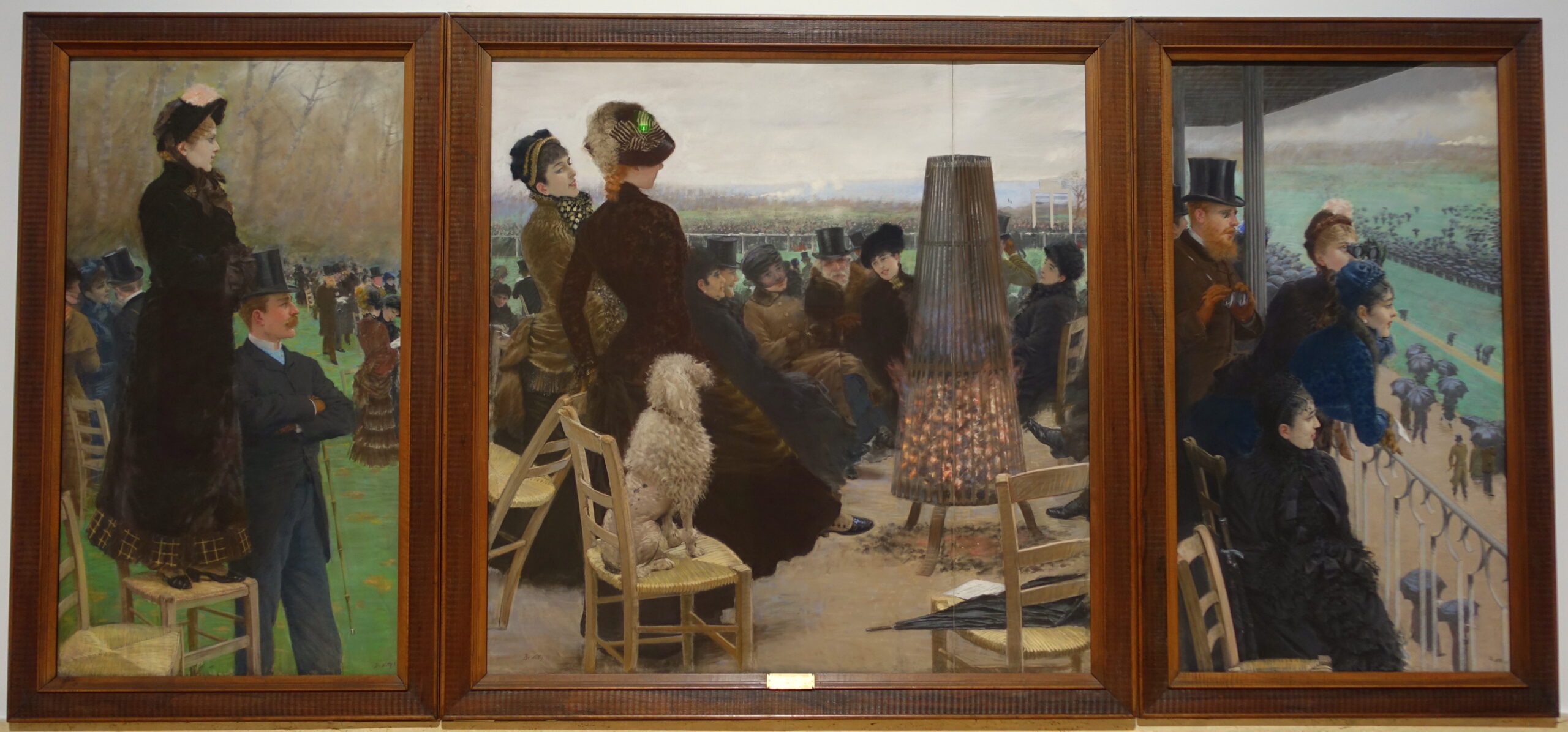 The races at the Bois De Boulogne (1881) - Giuseppe De Nittis Tablo