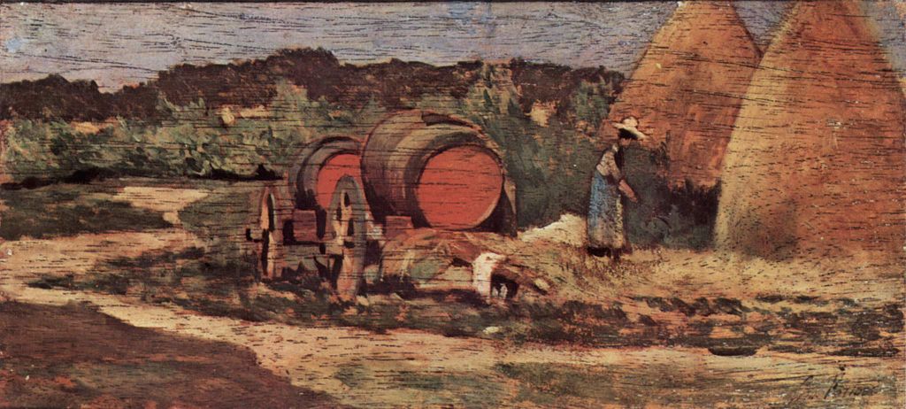 The red barrels (1868) - Giovanni Fattori Tablo