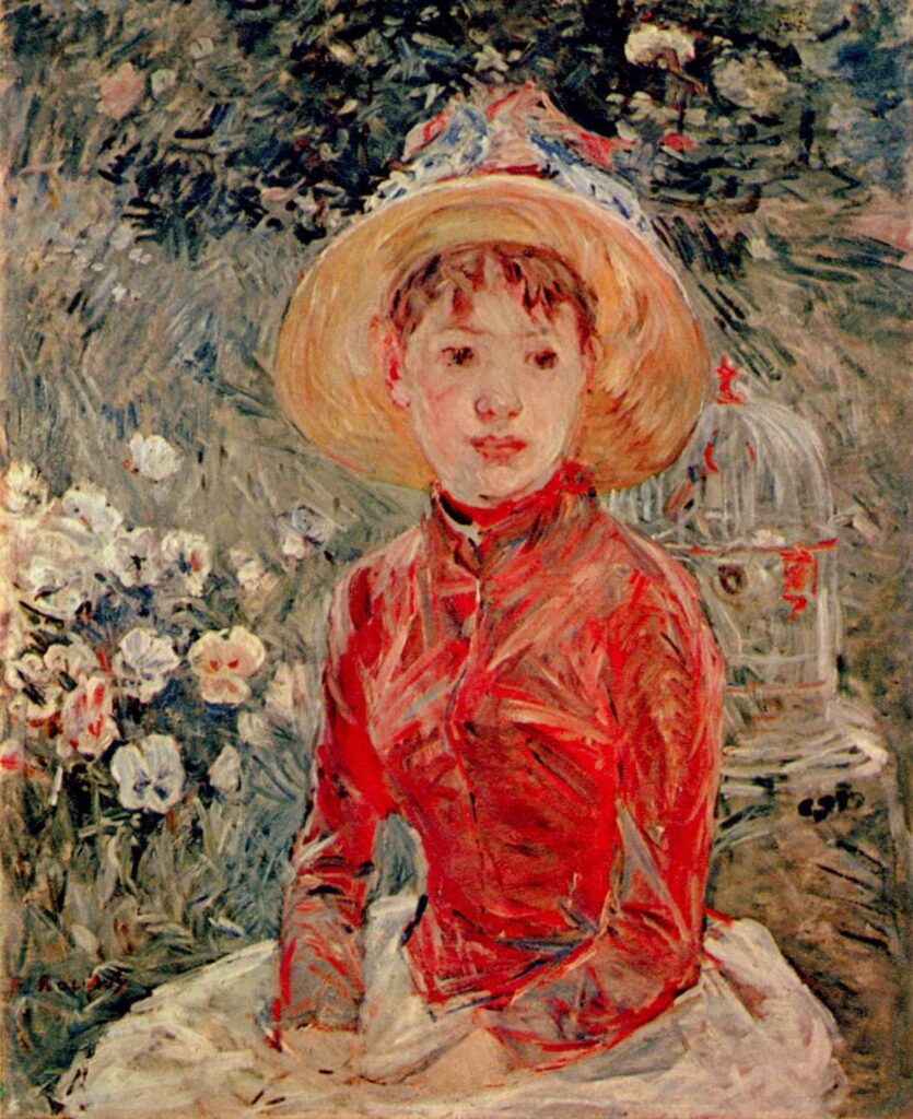 The red blouse (1885) - Berthe Morisot Tablo