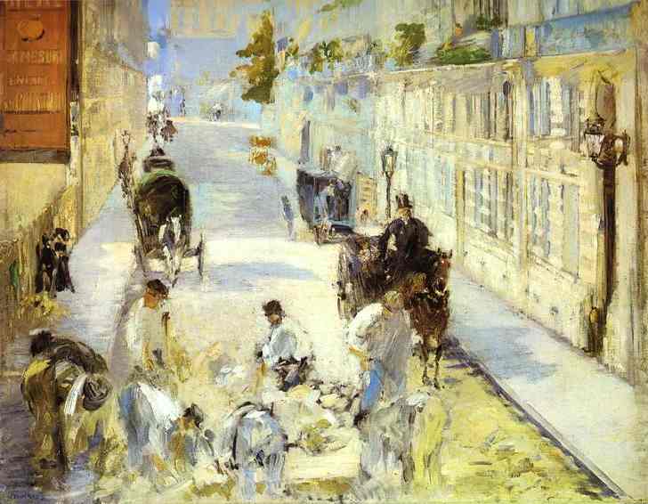 The road menders, Rue de Berne (1878) - Edouard Manet Tablo
