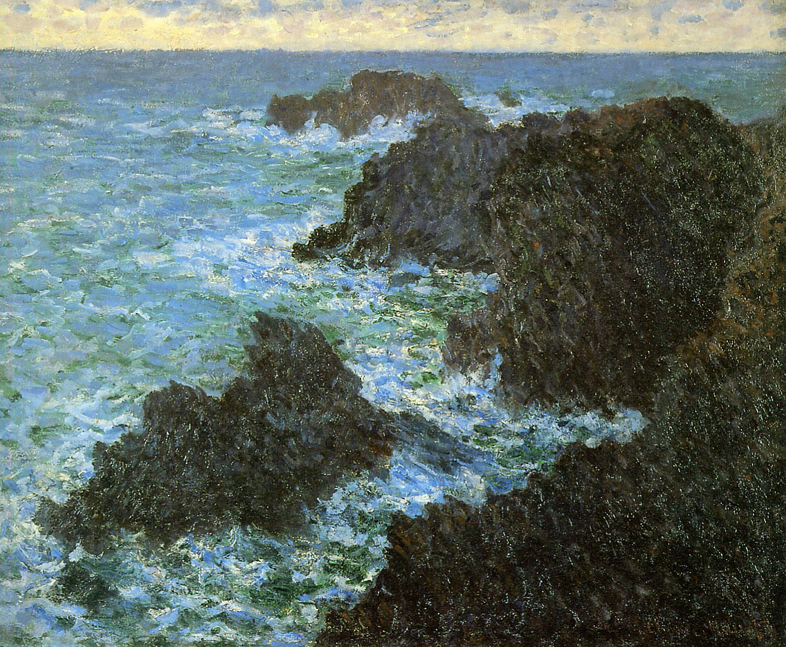 The rocks of Belle Ile (1886) - Claude Monet Tablo