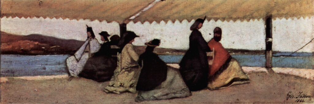The rotunda of the Palmieri baths (1866) - Giovanni Fattori Tablo