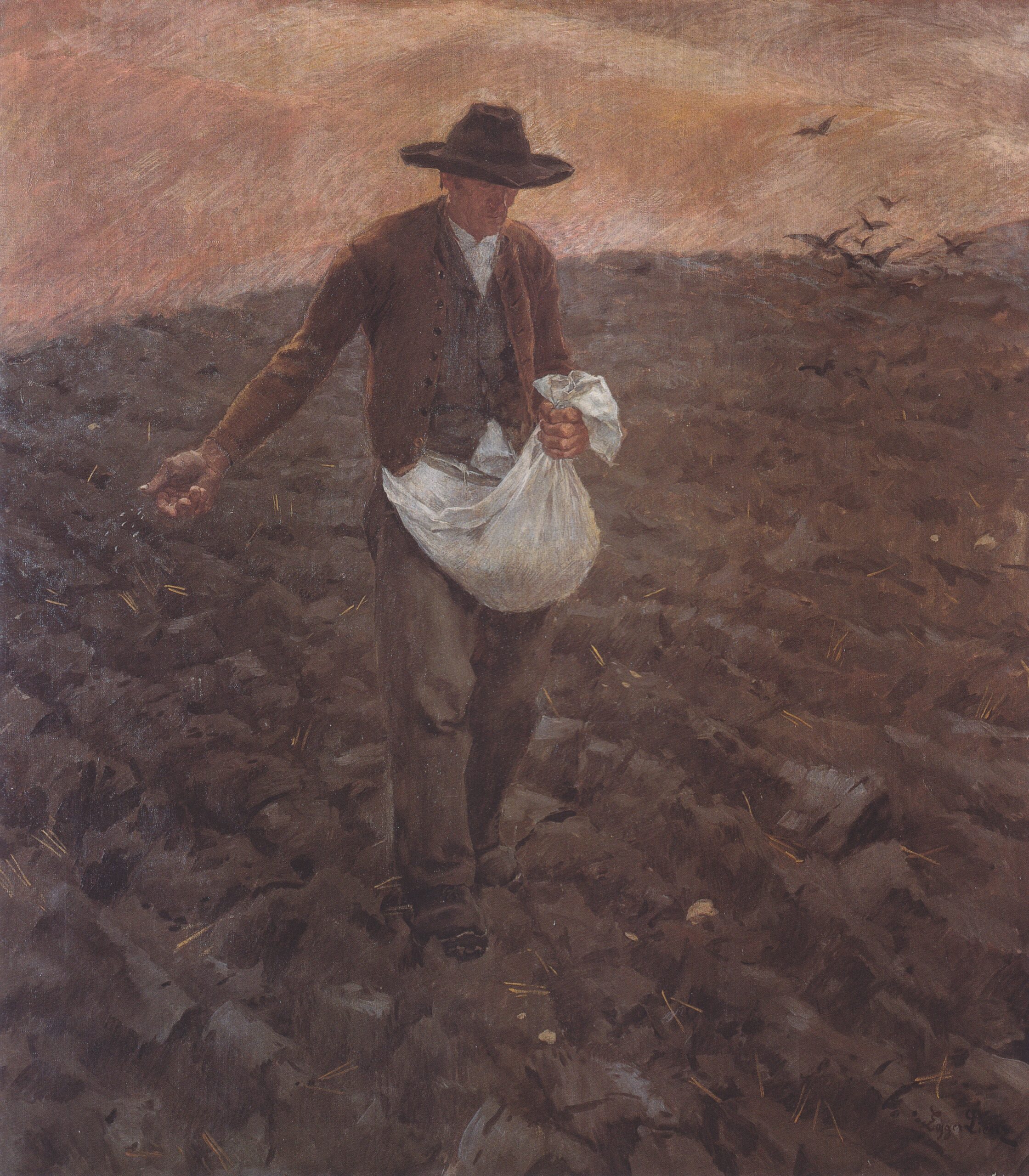 The sower (1903) - Albin Egger-Lienz Tablo