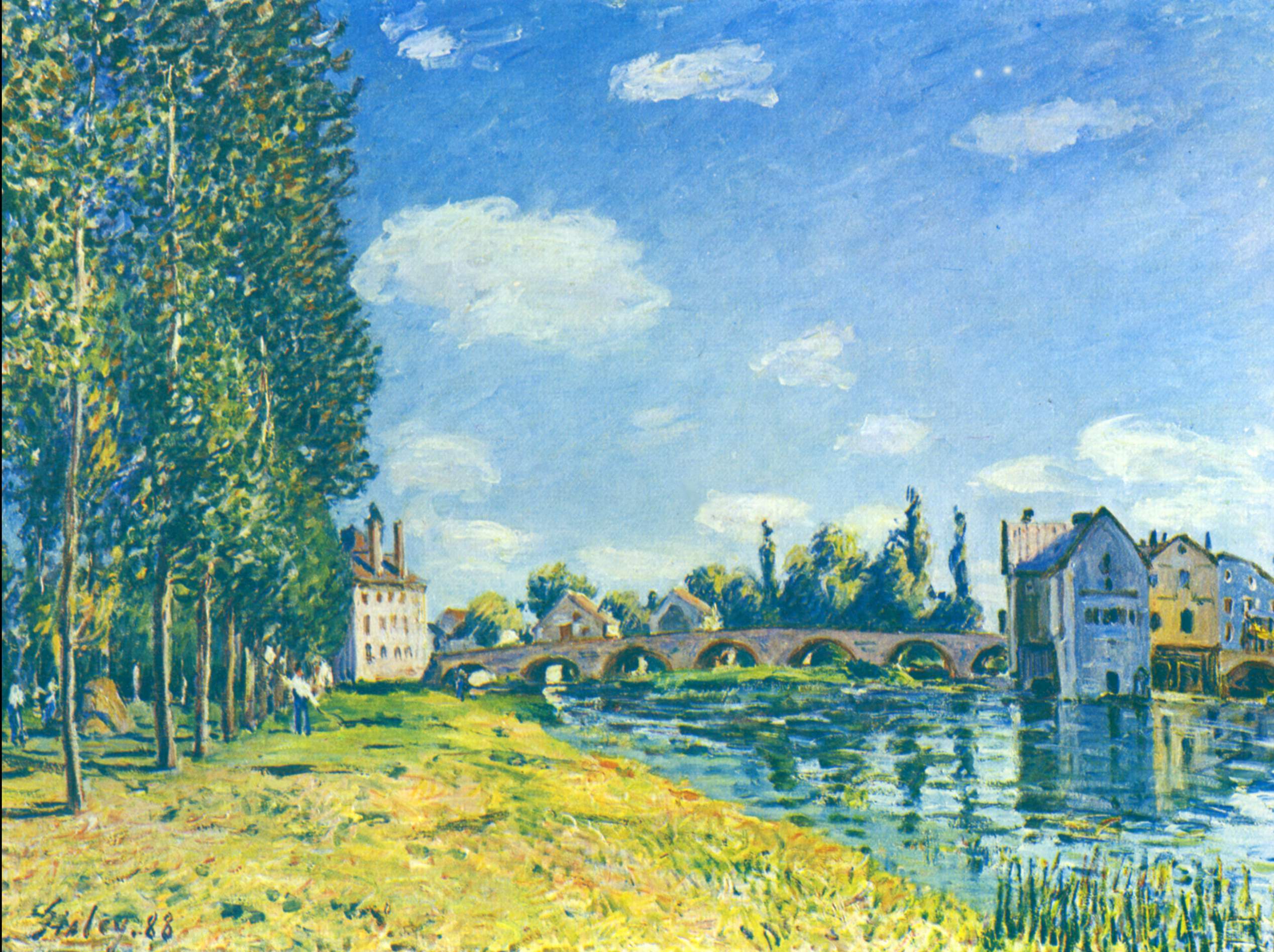 The straw Rent (1888) - Alfred Sisley Tablo
