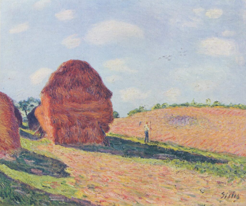 The straw Rent (1895) - Alfred Sisley Tablo