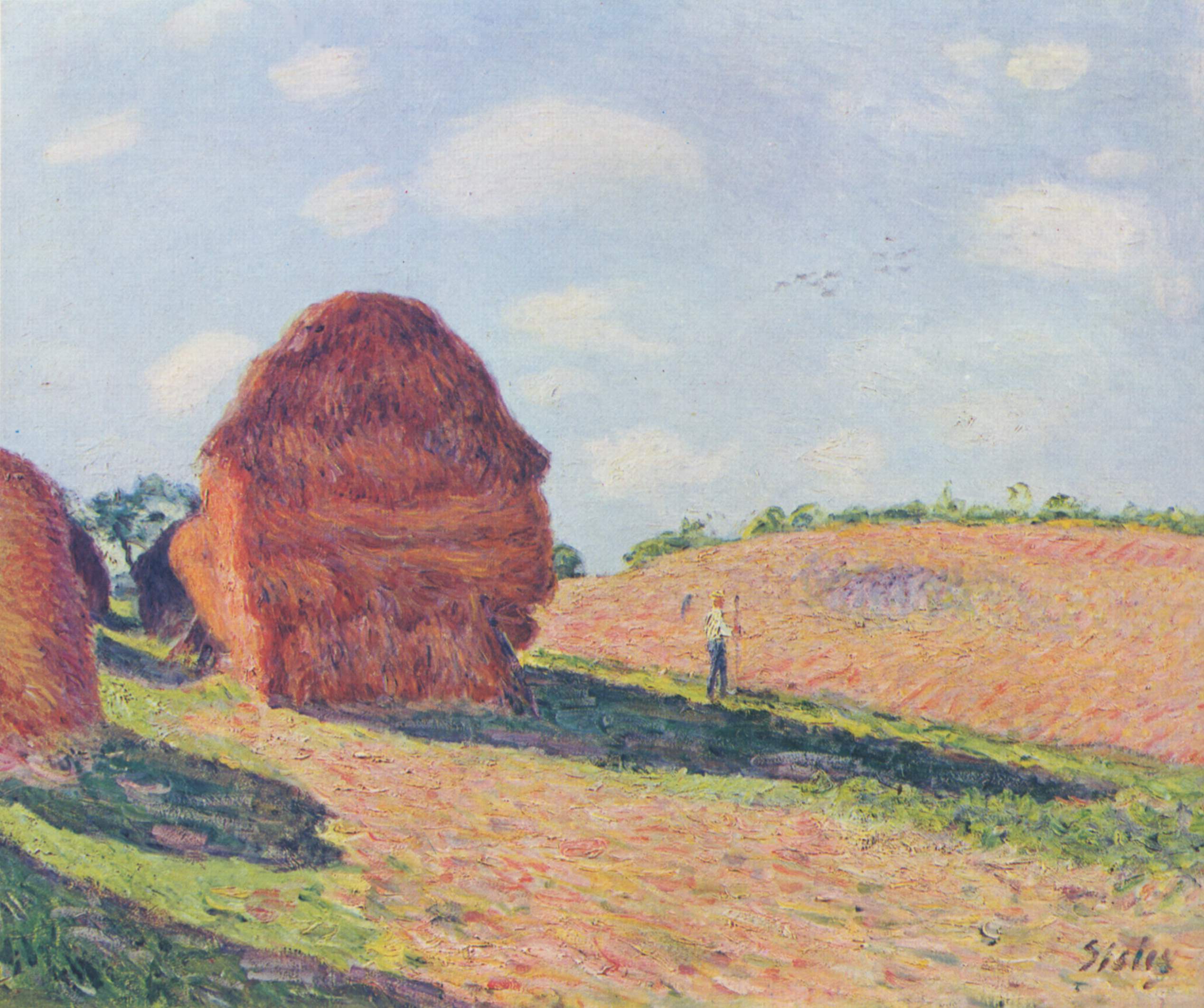 The straw Rent (1895) - Alfred Sisley Tablo