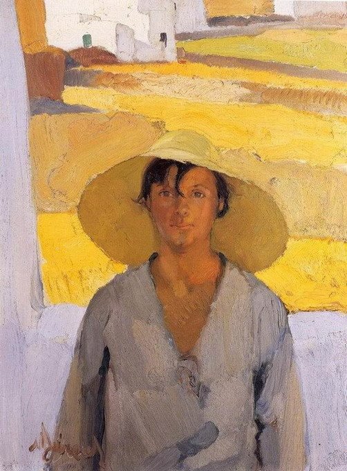 The straw hat (1925) - Nikolaos Lytras Tablo