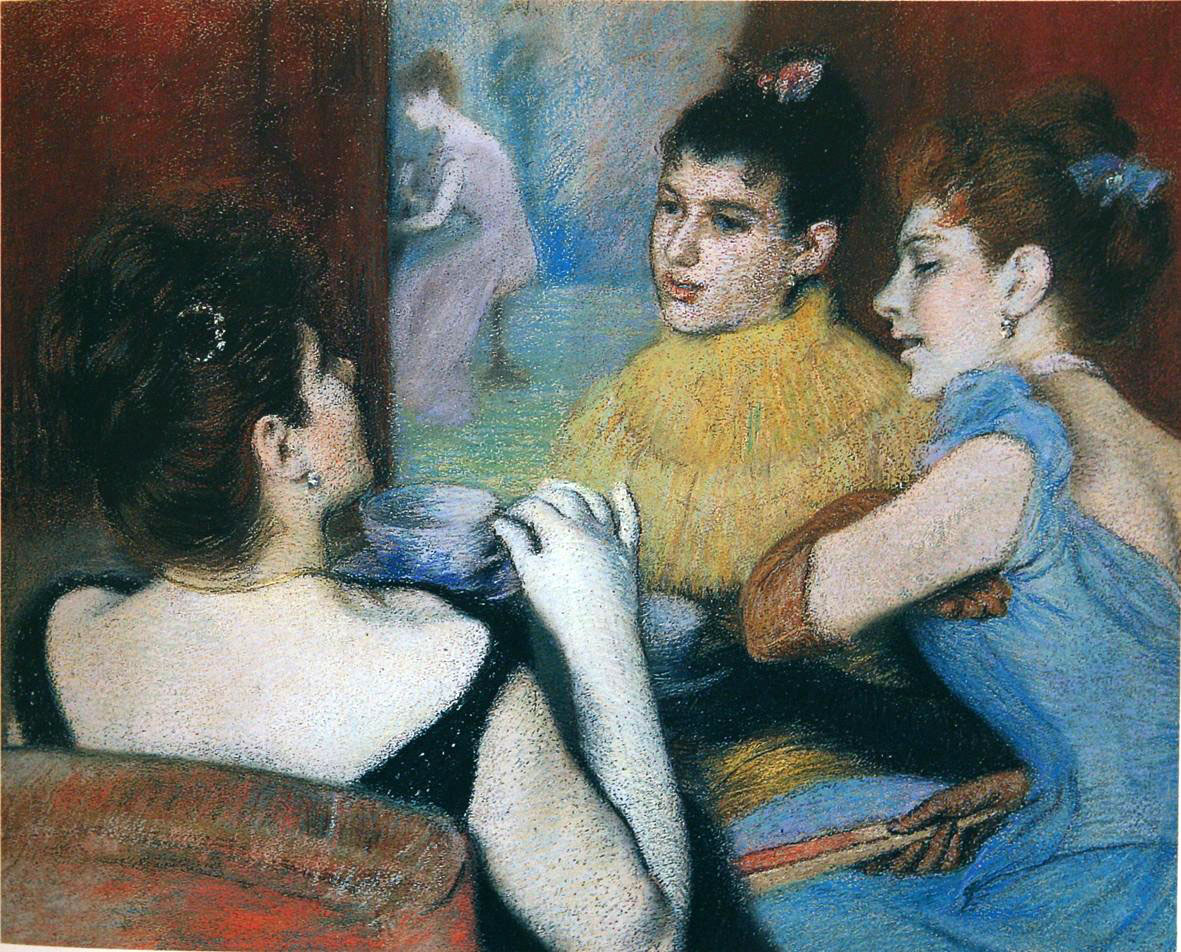 The tea (1890) - Federico Zandomeneghi Tablo