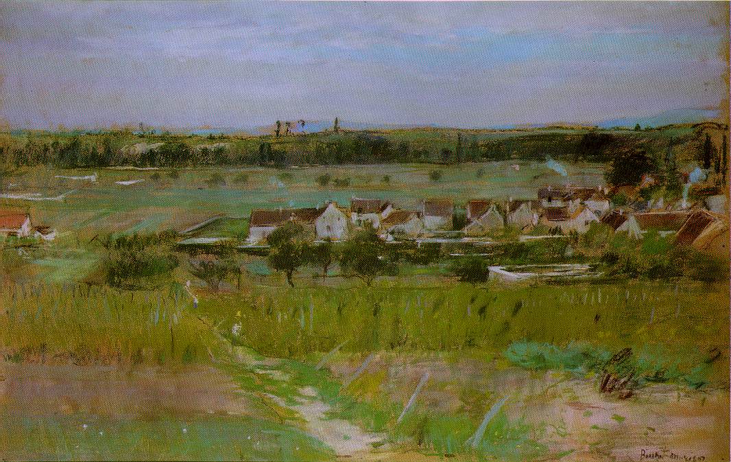 The village of Maurecourt (1873) - Berthe Morisot Tablo