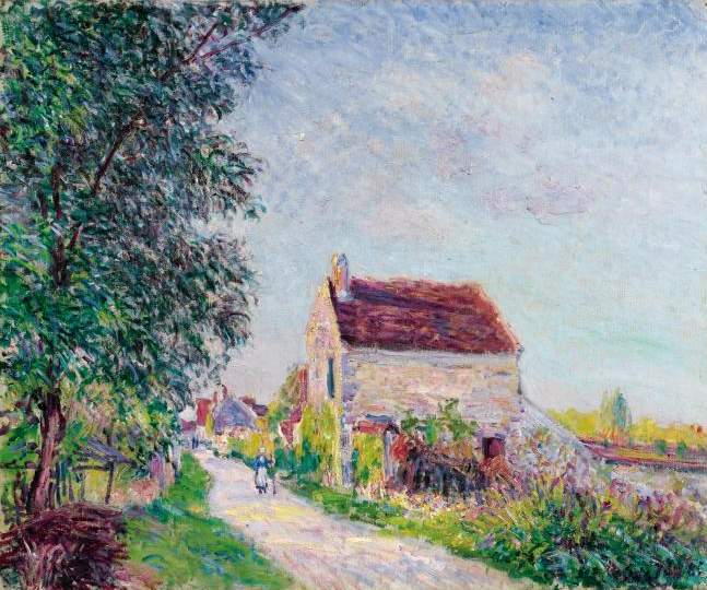 The village of Sablons (1885) - Alfred Sisley Tablo