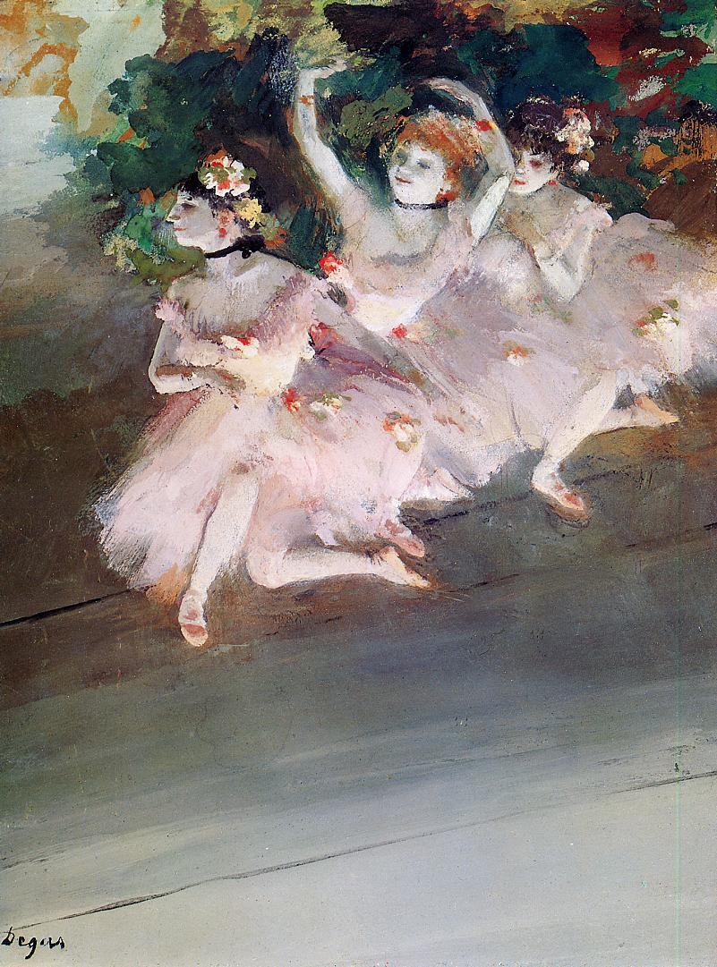 Three Ballet Dancers (1879) - Edgar Degas Tablo