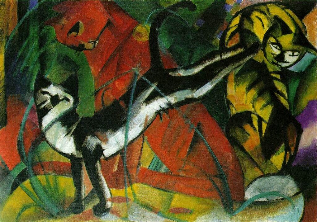 Three Cats (1913) - Franz Marc Tablo