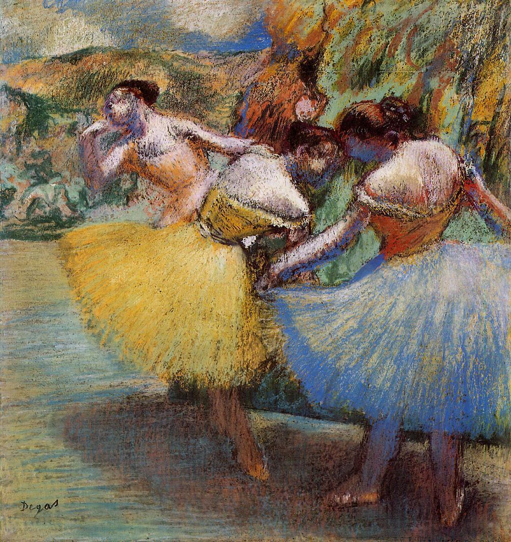 Three Dancers (1897) - Edgar Degas Tablo
