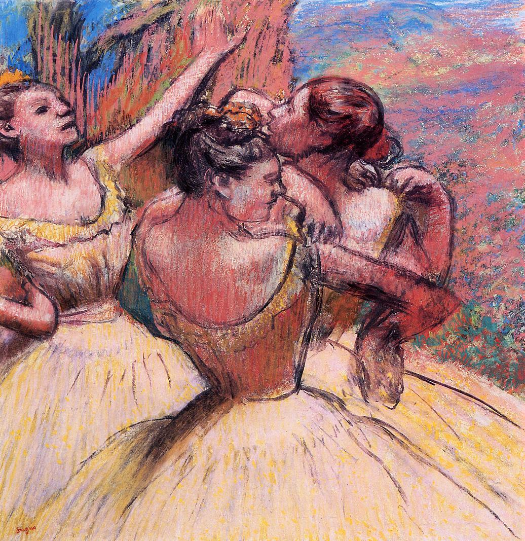 Three Dancers (1899) - Edgar Degas Tablo
