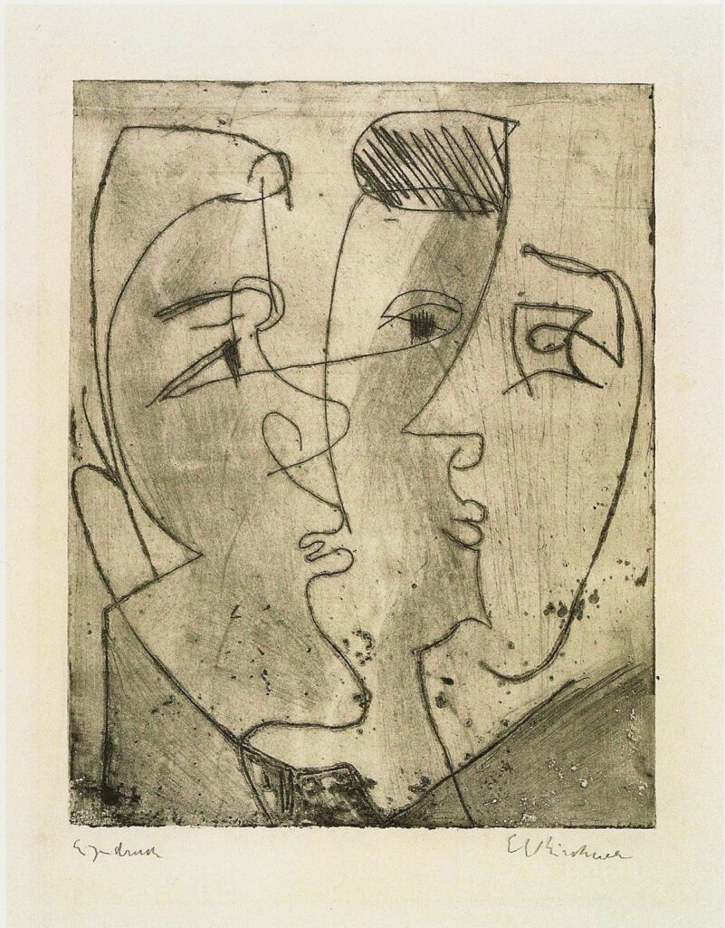 Three Faces (1929) - Ernst Ludwig Kirchner Tablo