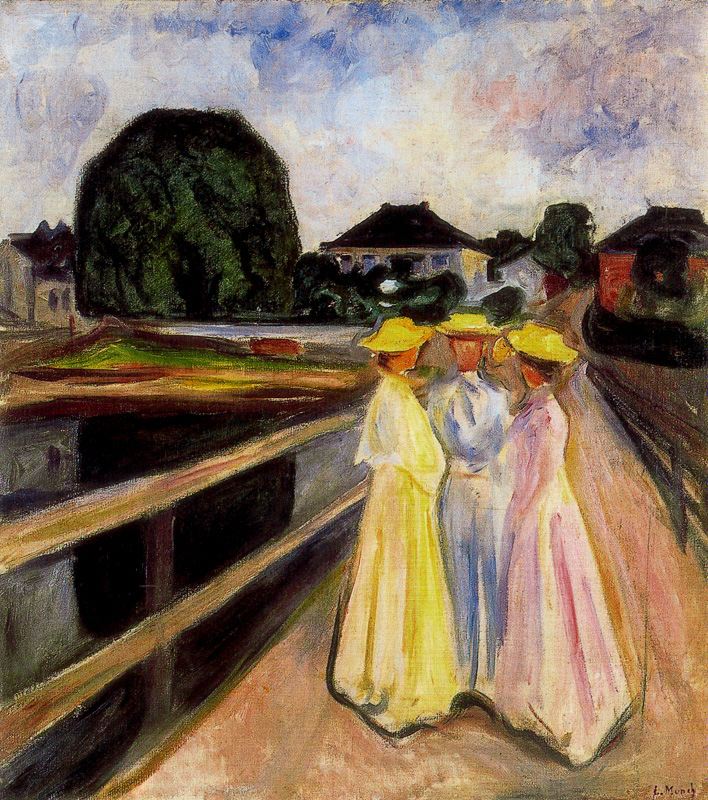 Three Girls on the Jetty (1903) - Edvard Munch Tablo
