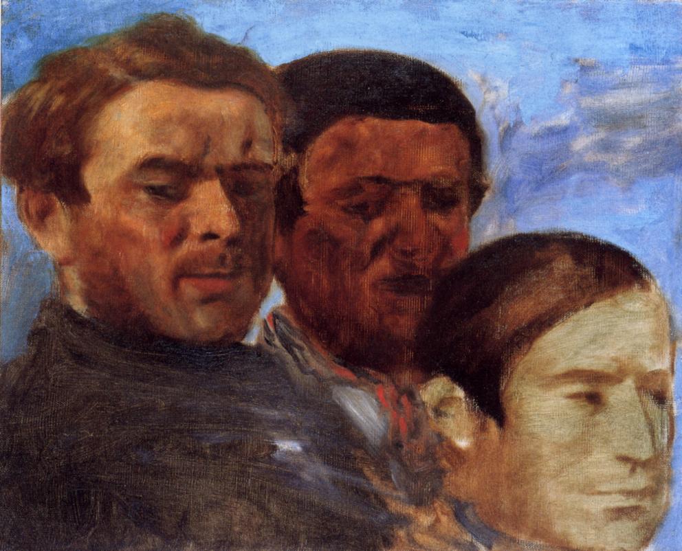 Three Heads (1871) - Edgar Degas Tablo