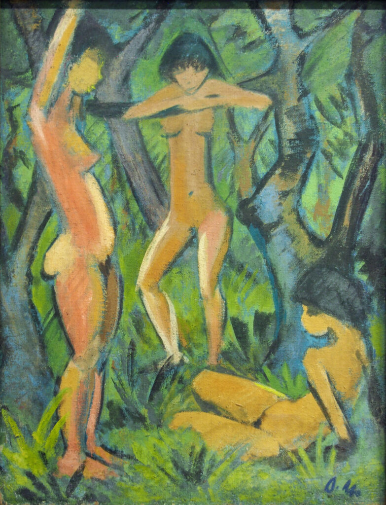 Three Nudes in the Forest (1911) - Otto Mueller Tablo