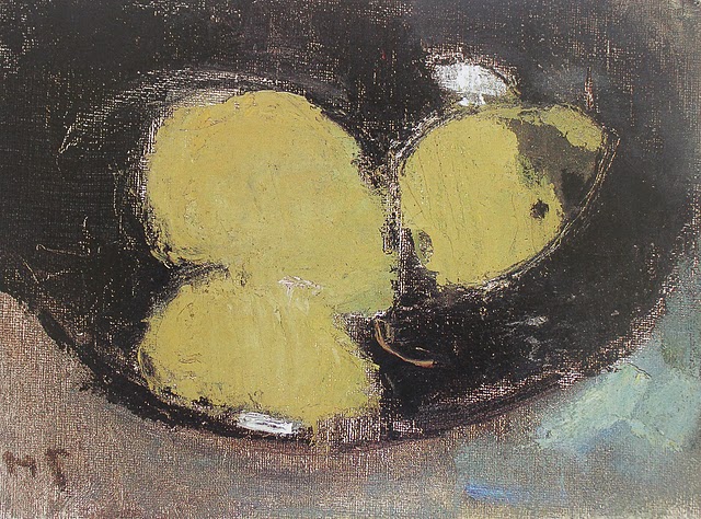 Three Pears in a Vase (1945) - Helene Schjerfbeck Tablo