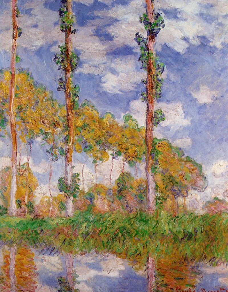 Three Trees in Summer (1891) - Claude Monet Tablo