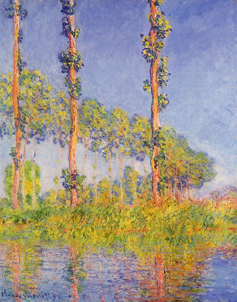 Three Trees, Autumn Effect (1891) - Claude Monet Tablo