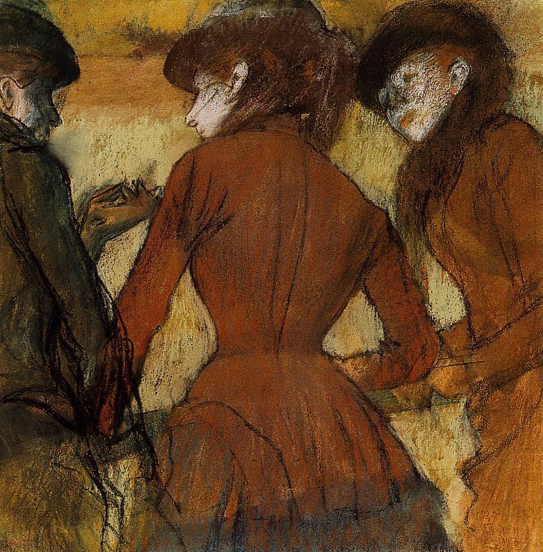 Three Women at the Races (1885) - Edgar Degas Tablo