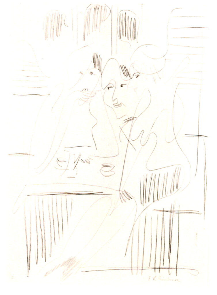 Three Women in a Cafe (1929) - Ernst Ludwig Kirchner Tablo