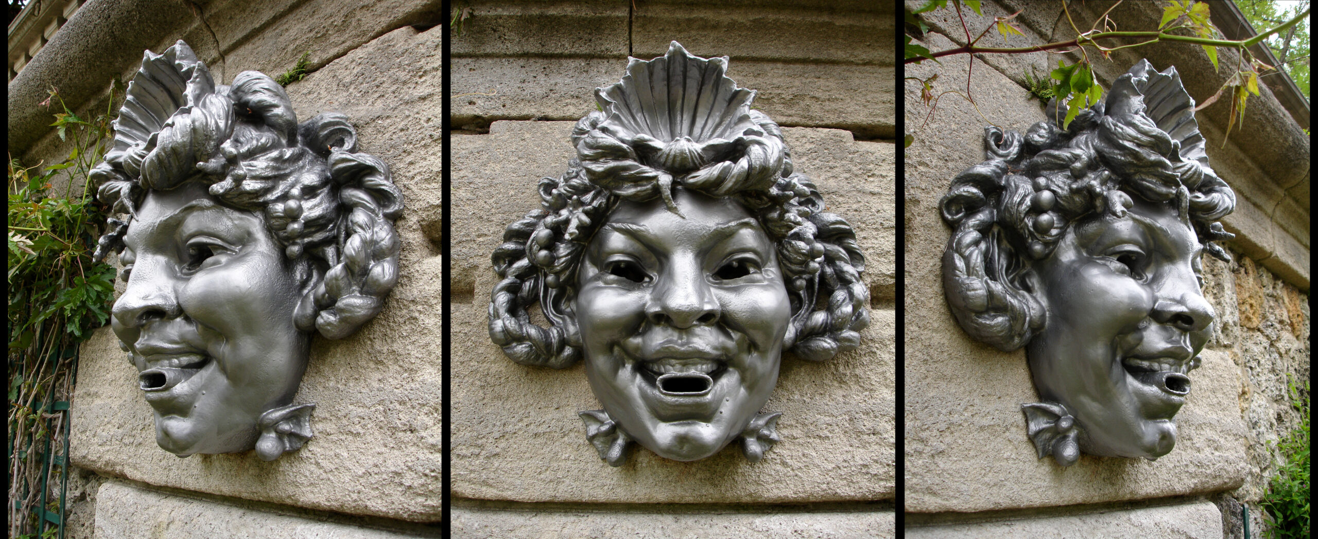 Three views of a mask (1895) - Auguste Rodin Tablo