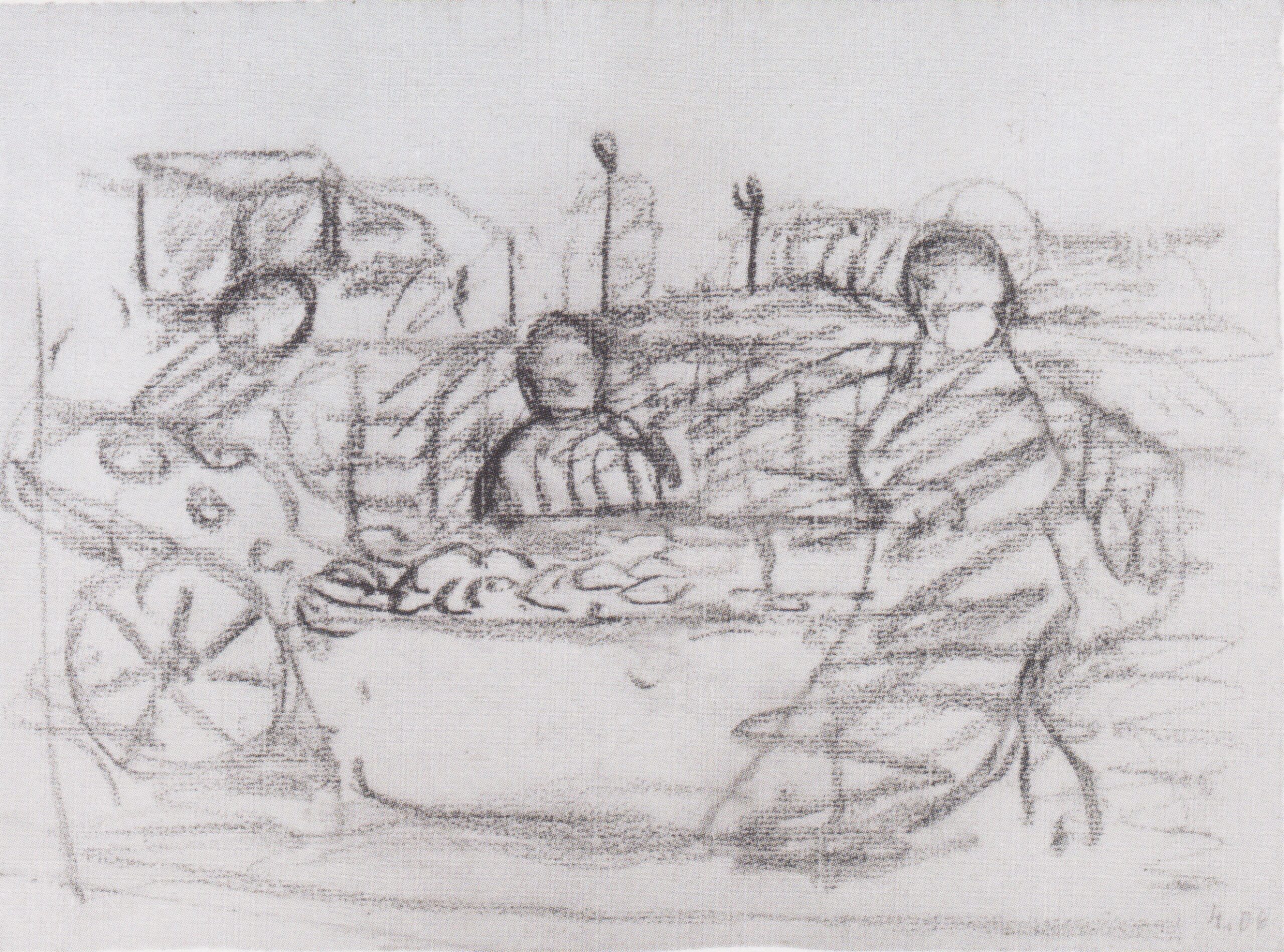 Three women at a market stall (1906) - Paula Modersohn-Becker Tablo