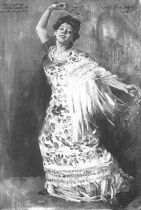 Tilla Durieux as a Spanish Dancer (1908) - Lovis Corinth Tablo