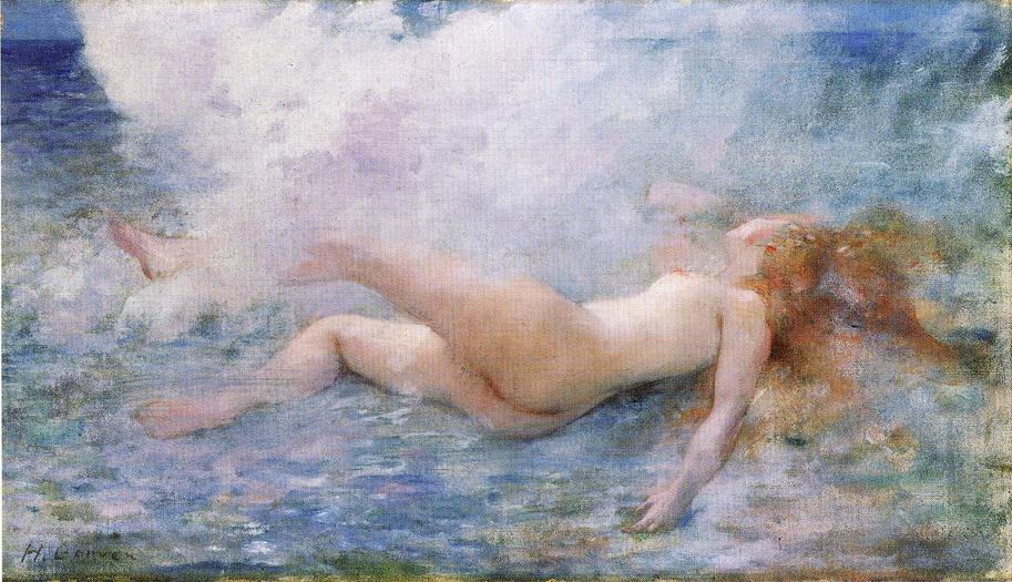 Tossed by a Wave (1907) - Henri Gervex Tablo