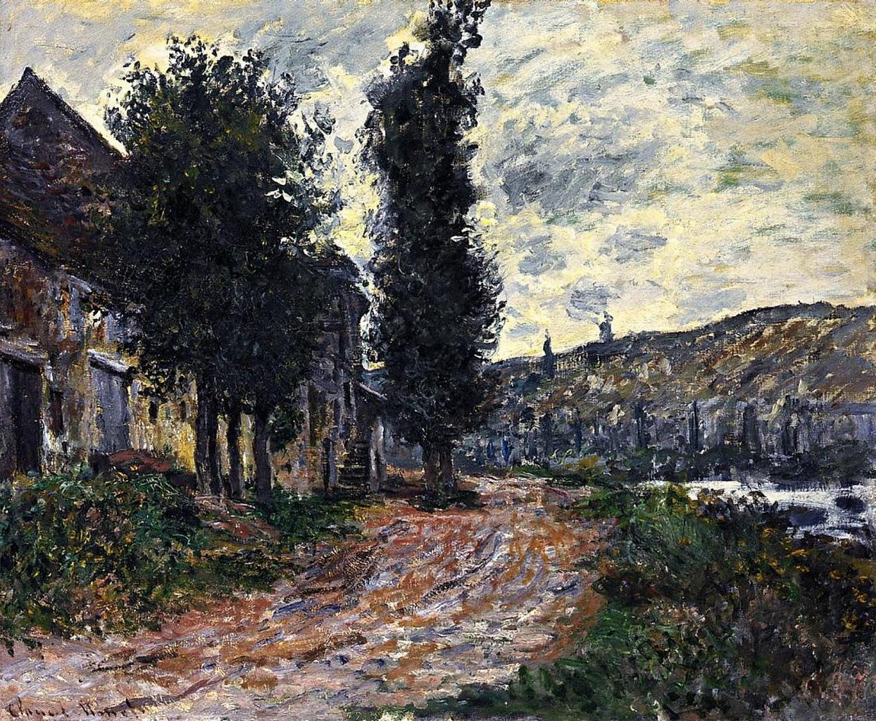 Tow Path at Lavacourt (1878) - Claude Monet Tablo