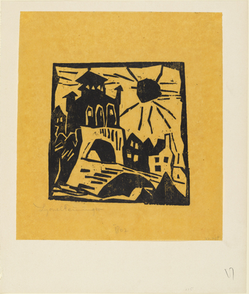 Town Gate, Ribnitz (Das Tor, Ribnitz) (1918) - Lyonel Feininger Tablo