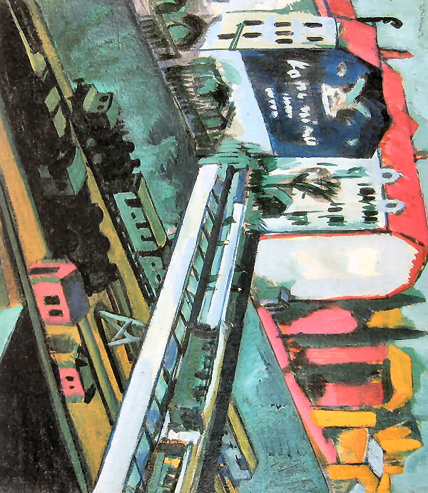 Tram and Rail (1914) - Ernst Ludwig Kirchner Tablo