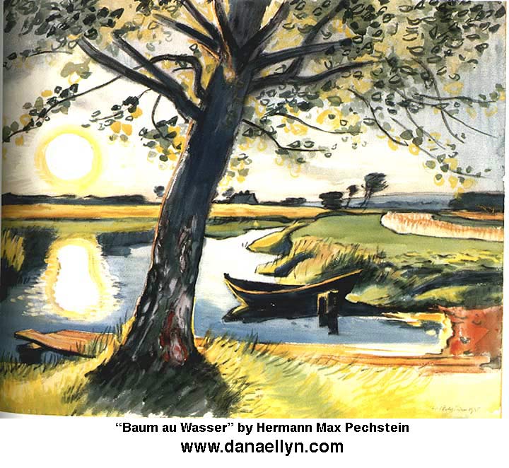 Tree at the water - Max Pechstein Tablo