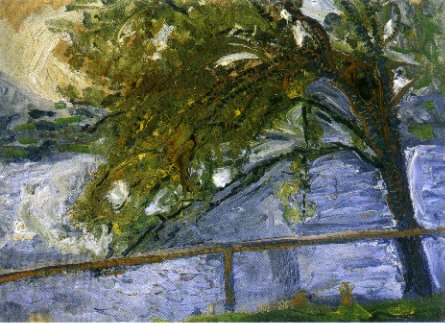 Tree on Lake Traun (1907) - Richard Gerstl Tablo