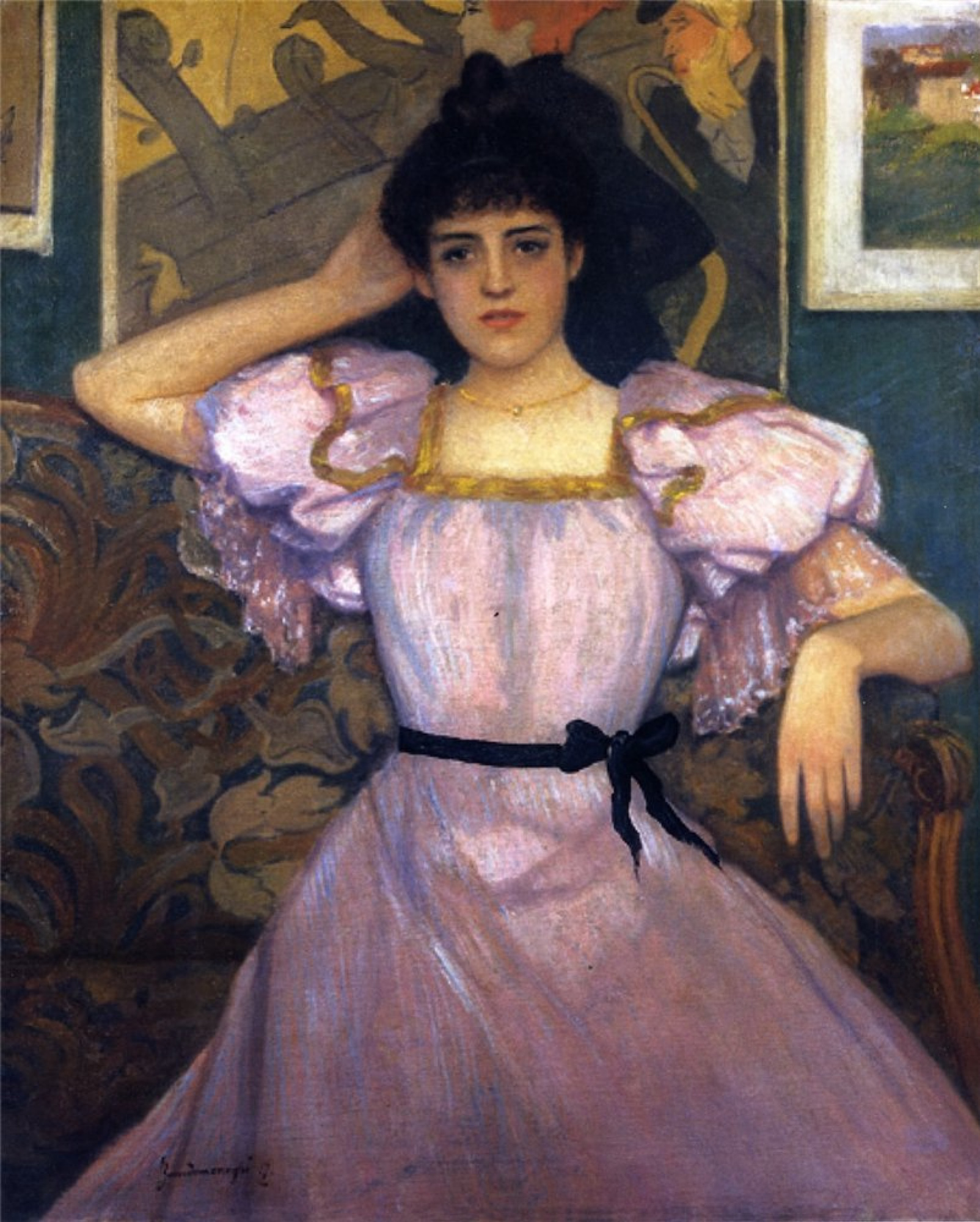 Tribute to Toulouse Lautrec (1917) - Federico Zandomeneghi Tablo