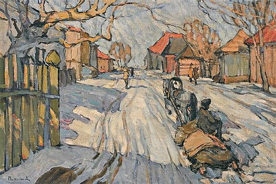 Troika in the Snow (1910) - Abraham Manievich Tablo