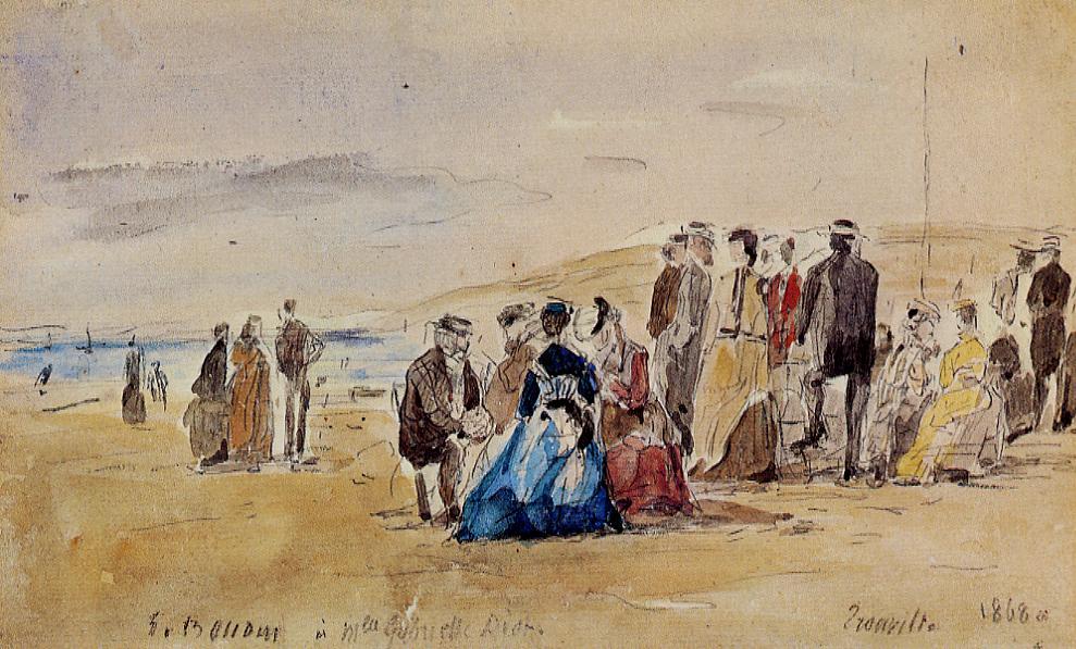 Trouville (1869) - Eugène Boudin Tablo