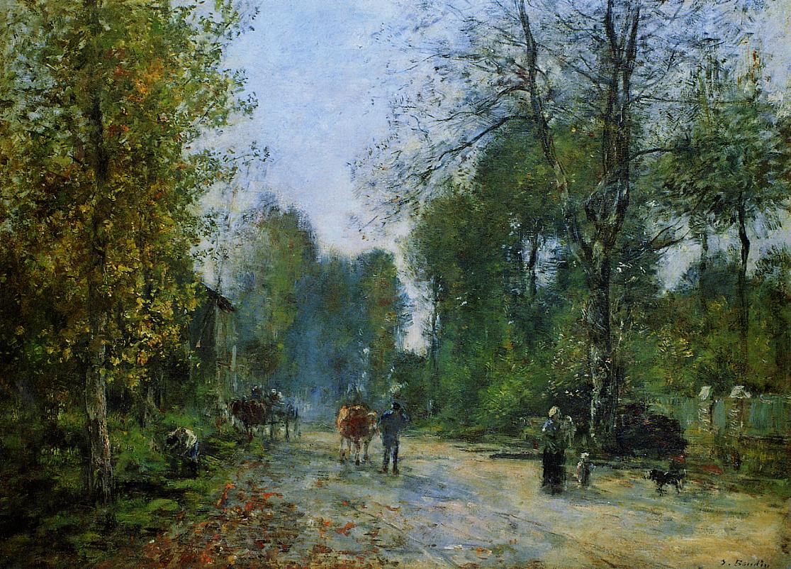 Trouville, Le Chemin de la Corderie (1878) - Eugène Boudin Tablo